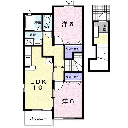 アヴェニールセゾンAの物件間取画像